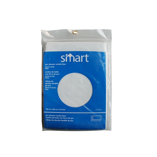Shower Curtain Liner With 8 Rings 120Cm (47.24In) 