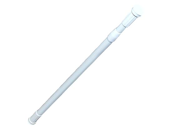 Shower Curtain Rod Extendable 3.6Ft-5.9Ft, (1.1M-1.8M) Aluminum White Smart