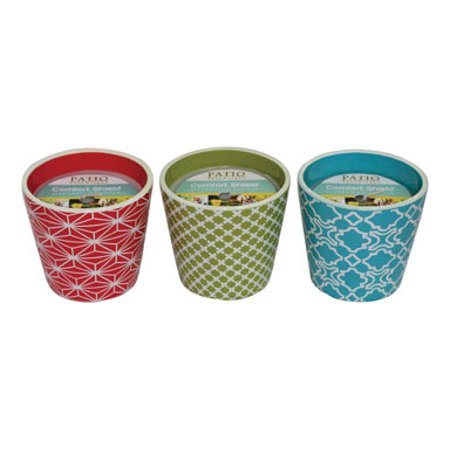 Citronella Candles 11Cm (4In) Dia 10Cm (4In) Terracotta Assorted Colors Patio Essential