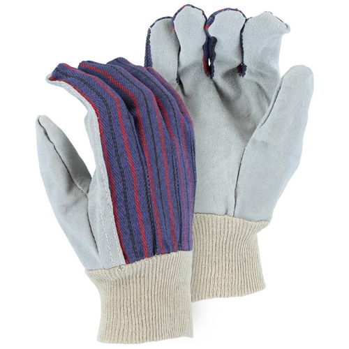 Gloves Work Canvas Split Cowhide Large Ace