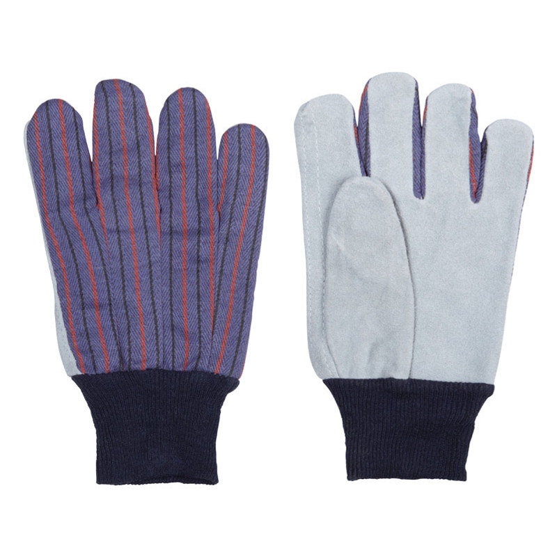 Glove Lth Twil Fab Lg Pr