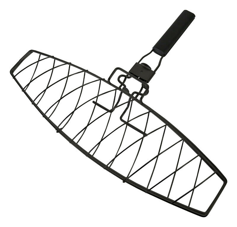 Broiler Grill Fish Basket Stainless Steel And.
