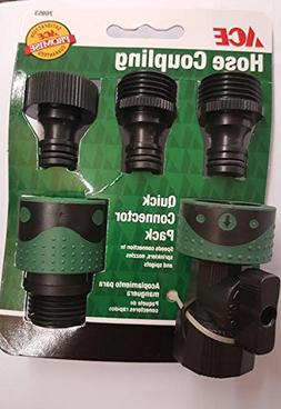 Quick Connector Starter Five Piece Set, Plastic Black Green Ace Cancel