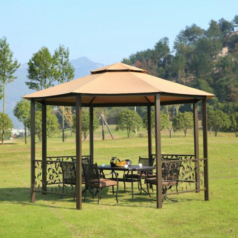 Alu Gazebo With Steel Fencesize:4*4*H2.98M