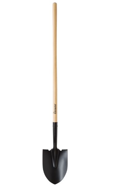 Shovel Round Point Steel 47In (1.2M) Wood Hom