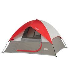 Gray/Red Tent Wenzel 50 in. x 84 in.W  x 84in.L1 pK