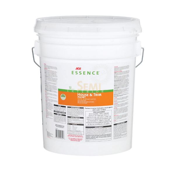 Ace Essence Semi-Gloss White Acrylic Latex House & Trim Paint Outdoor5 gal