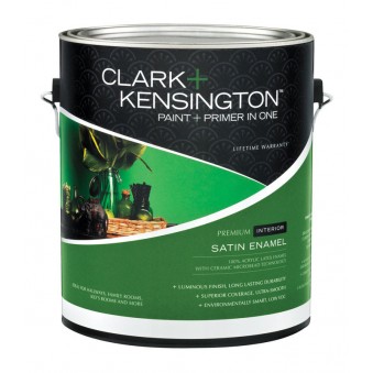 Ace Clark+Kensington Satin Designer White Acrylic Latex Paint and Primer Indoor 1 gal.