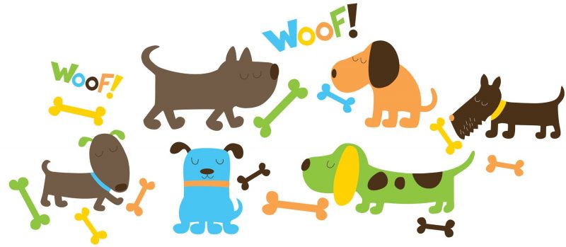 Puppy Love Applique Wall Art Kit