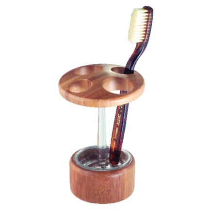 Toothbrsh Hld Clear-Bamb