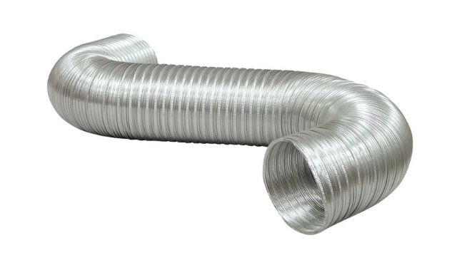 Deflect-O Jordan 28 in. L x 8 in. Dia. Black/Silver Aluminum Dryer and Vent Hose