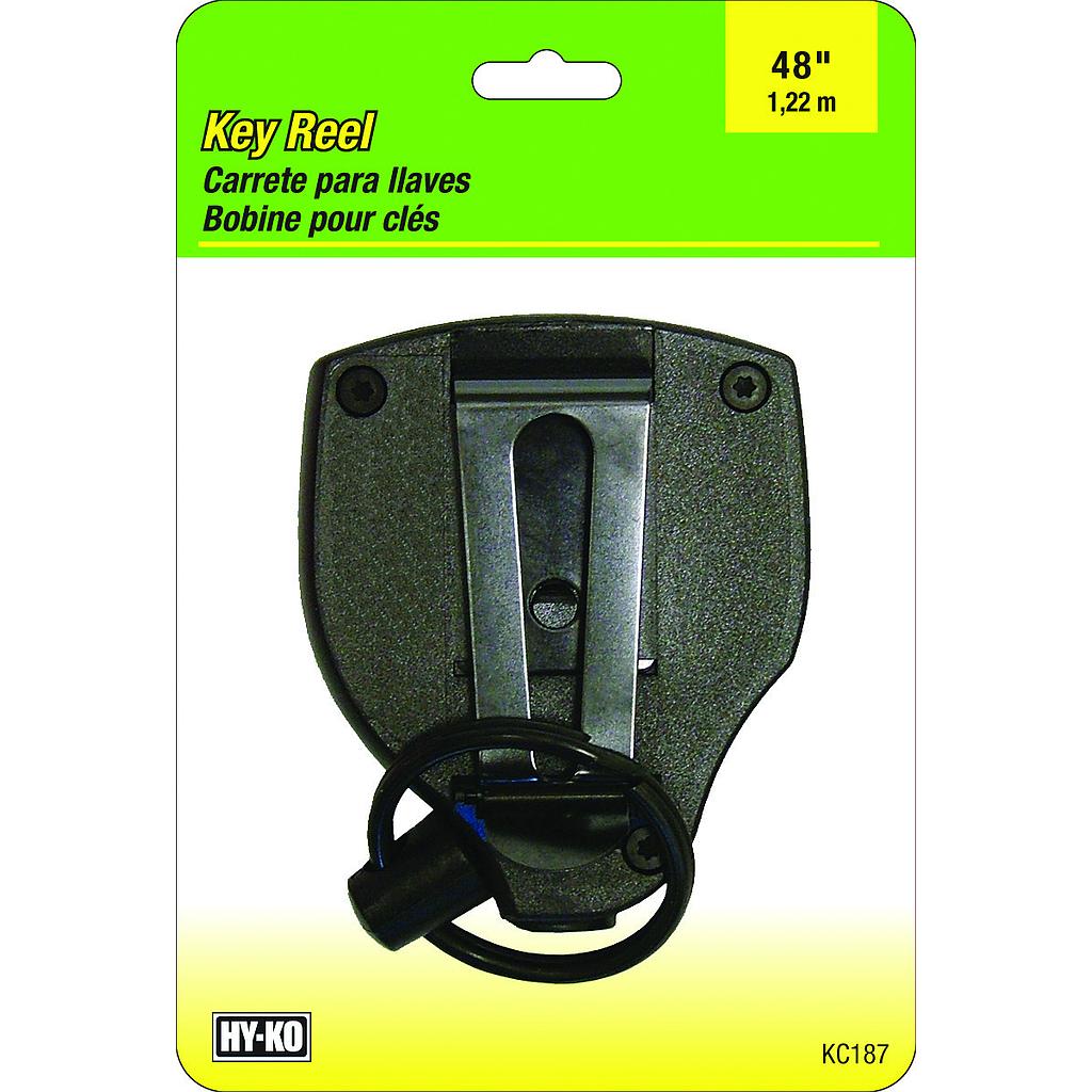 Hy-Ko 2GO Plastic Black Split Ring Key Reel