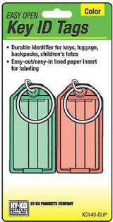 Hy-Ko 2GO 7/8 in. Dia. Plastic Clear Split Ring Key Tag