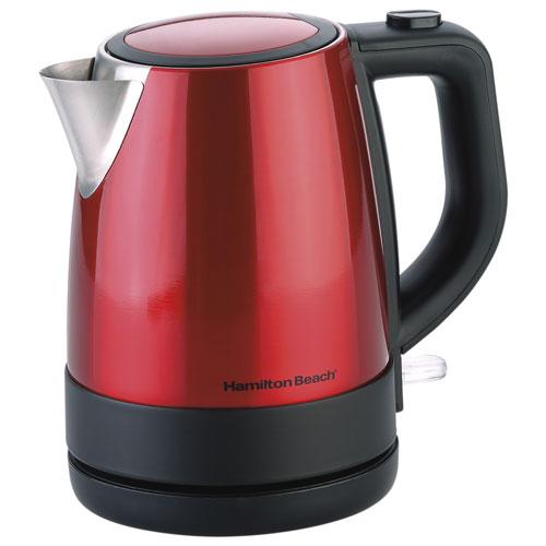 H/B Cordless Electric Kettle - 1 Liter - Red Stainless Steel