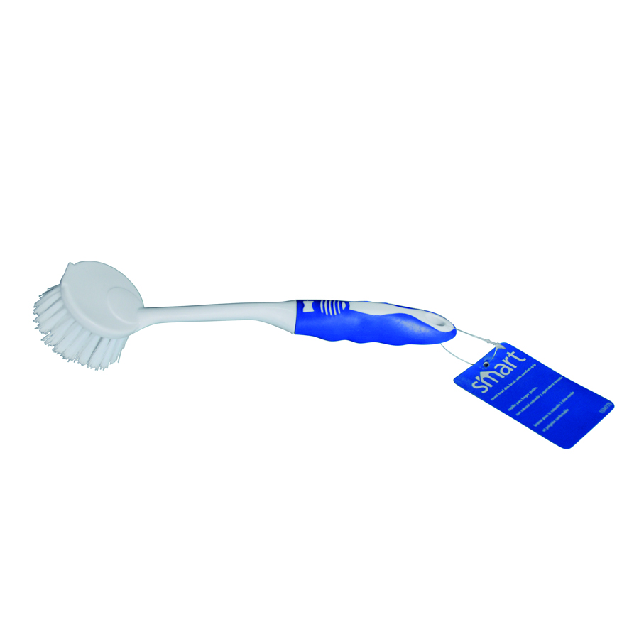 Round Head Dish Brush28Cm (11In) Soft Grip Handle Plastic