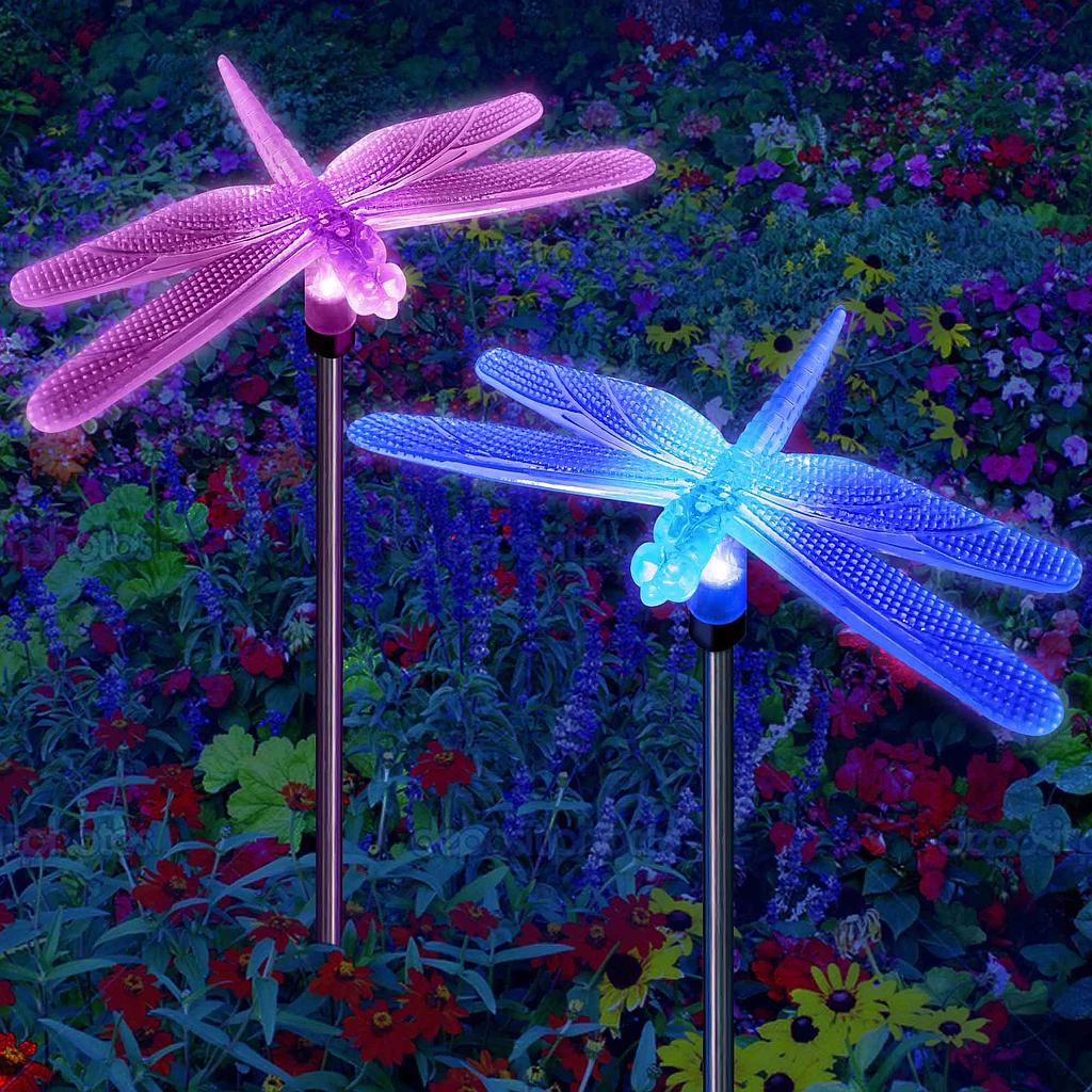 Dragonfly Solar Lawn Led Light 4 Pack Terrace