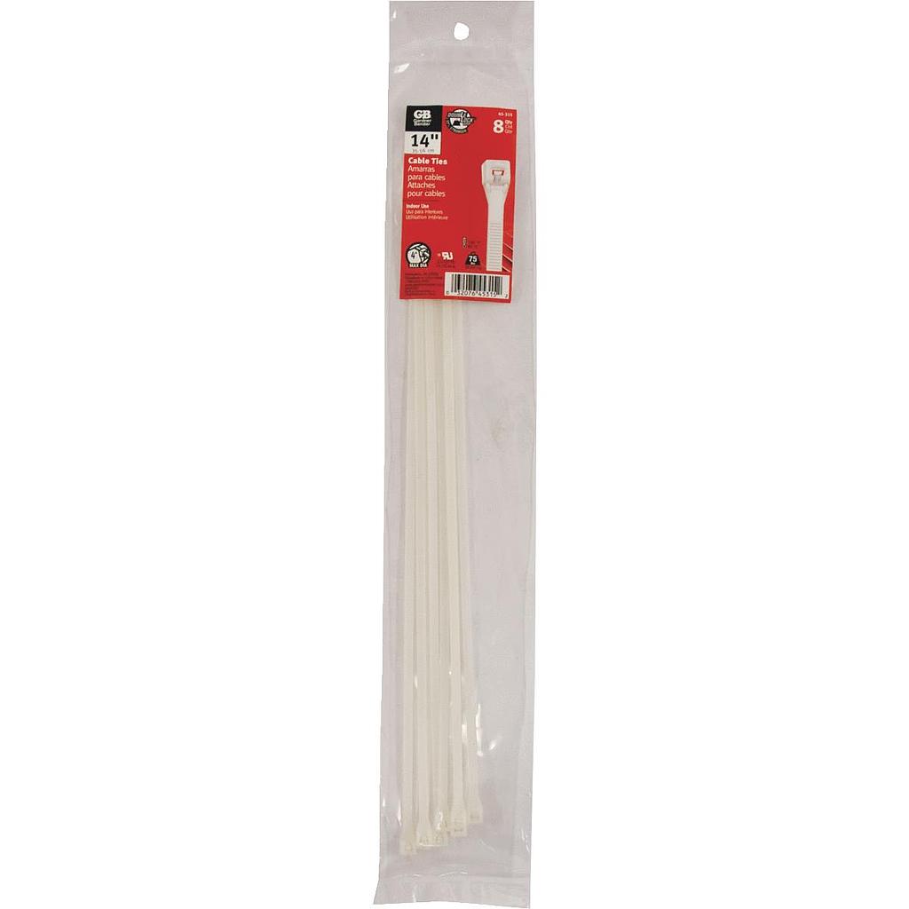 TIES CABLE WHT 14" BG8