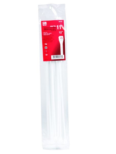TIES CABLE WHT 11"BG12.