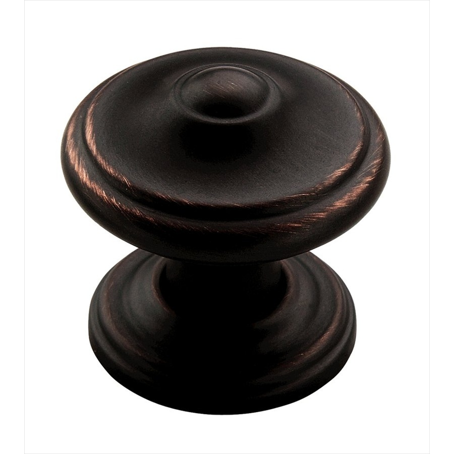 Zinc cabinet knob with backplate oil rubber bronze
