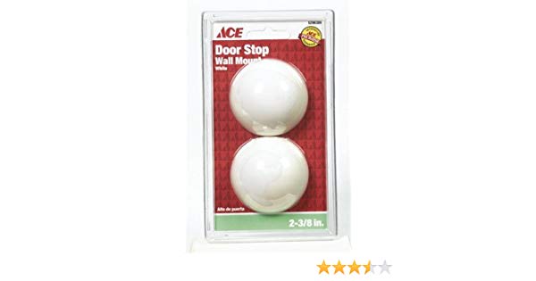 Door Stop Wall Cushion 2 3/8 (6.03Cm) White Plastic Ace