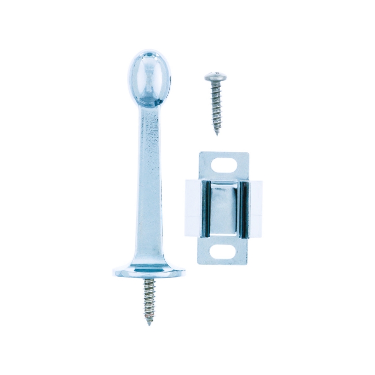 Rigid Door Stop With Holder 3In (7.62Cm) Satin Chrome Ace.