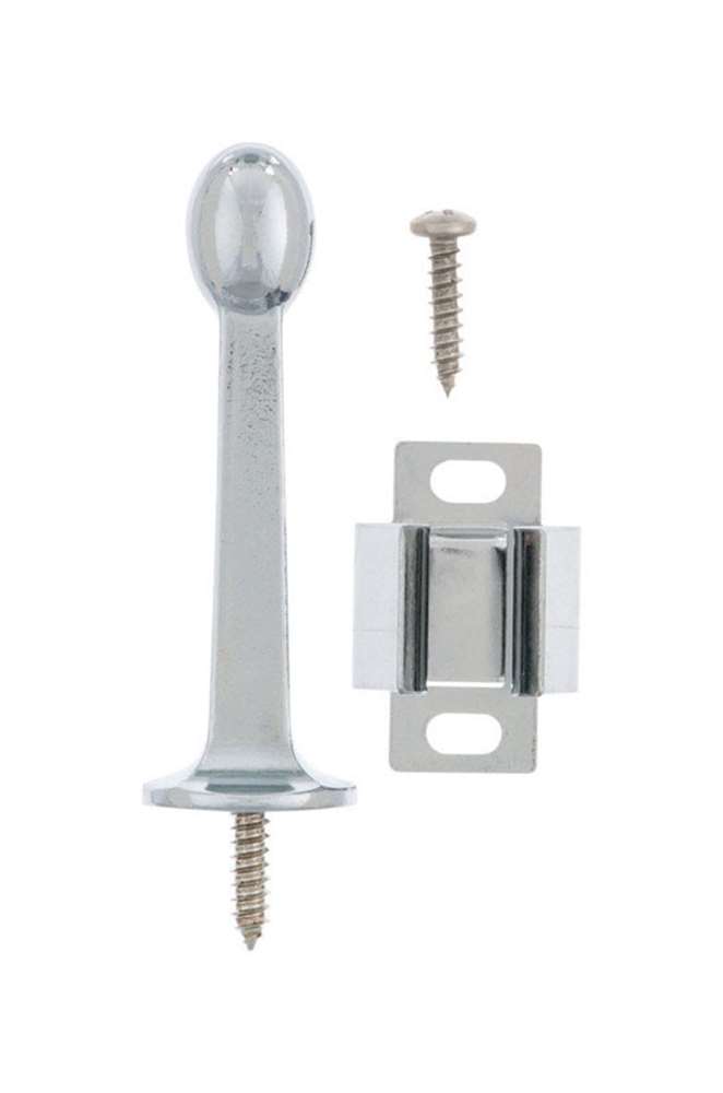 Rigid Door Stop With Holder 3In (7.62Cm) White Ace