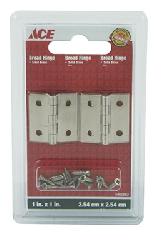 Hinge Broad 1In X 1In (2.54Cm X 2.54Cm) Zinc Ace