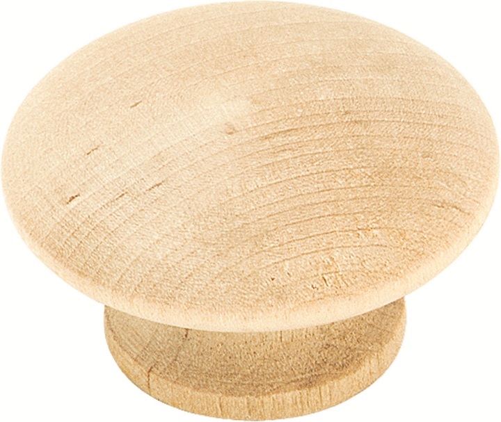 Amerock Traditional Classics Round Furniture Knob, 1-1/2 in. Dia. 7/8 in. Unfinished Brown 2 pk