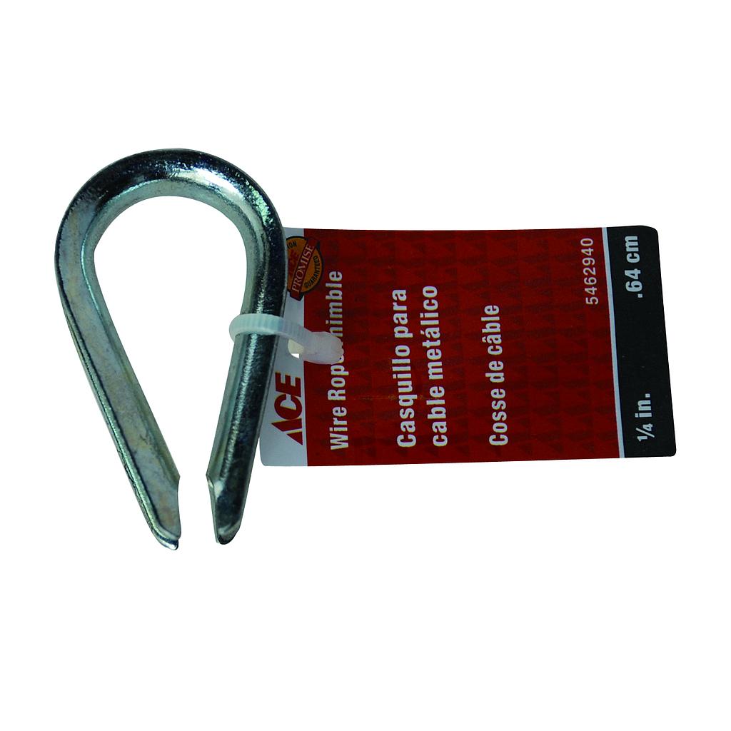 Wire Rope Thimble 1/4In (6.3Mm) Galvanized Ace