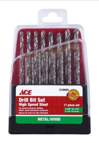 BIT DRILL 17PC HSS ACE