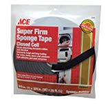 Premium Sponge Weatherstrip 9.5Mm  X 19.1Mm X 3M, (3/8In X 3/4In X 10Ft) Black Ace