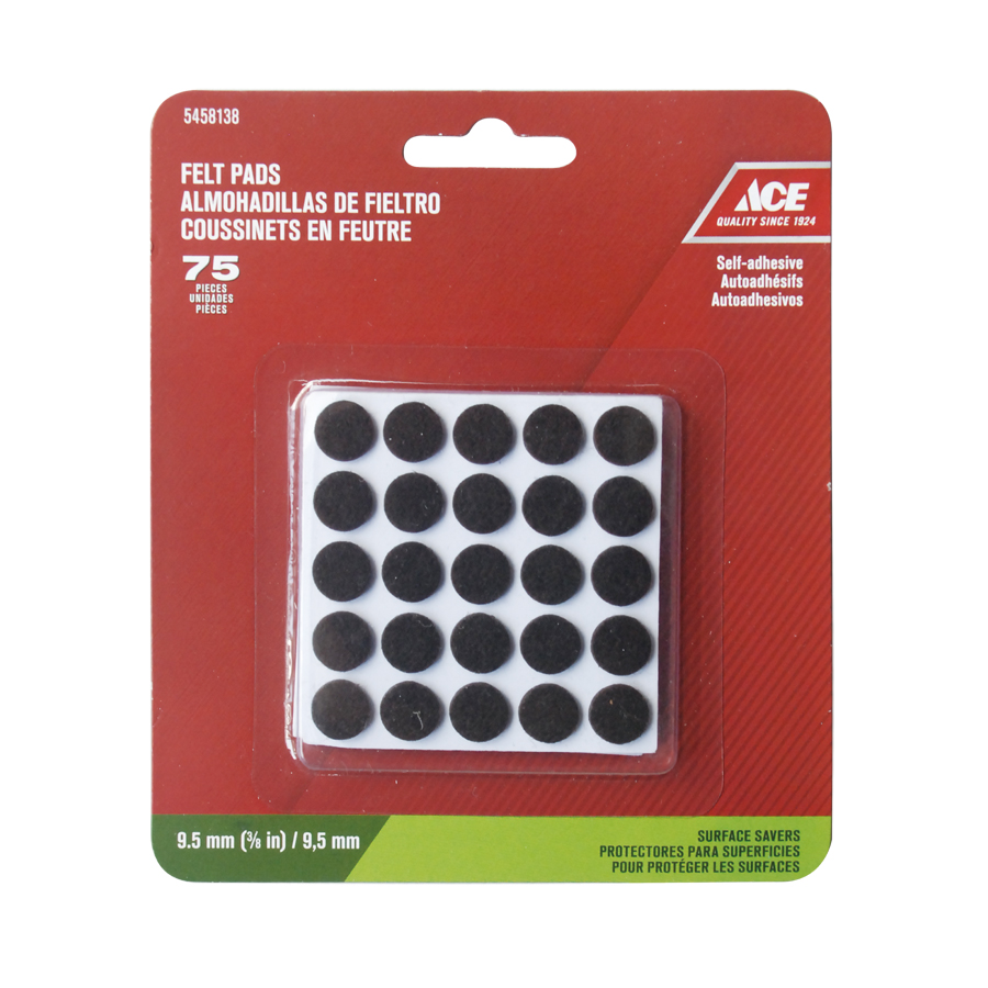 Round Felt Pads - 3/8 In.
