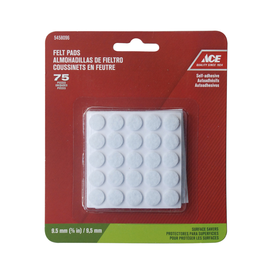 Round Felt Pads - 3/8 In.