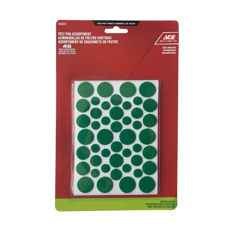 Round Green Felt Padassortment.