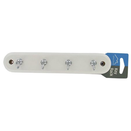 KEY RACK 4HK WHT/CHRM