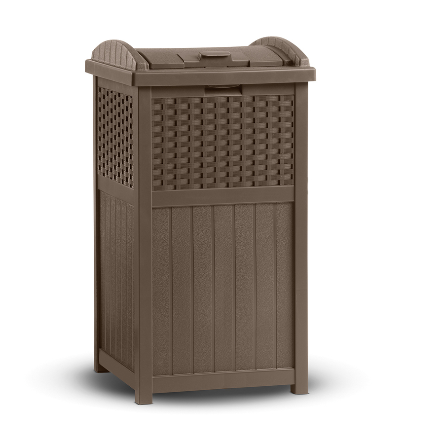 Suncast Trash Hideaway 30 Resin Garbage Can Lid Included