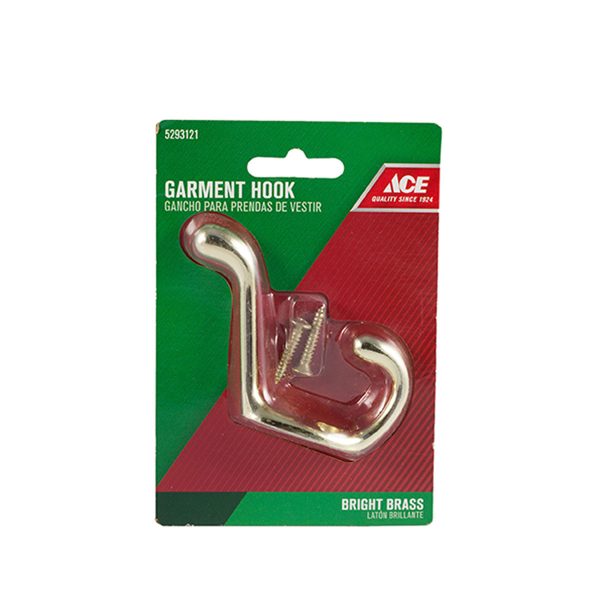 Coat And Hat Hook 3In (7.62Cm) Hd Bright Brass Ace.