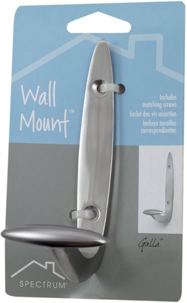 Galla Single Hook Screw Mount Chrome Steel Spectrum