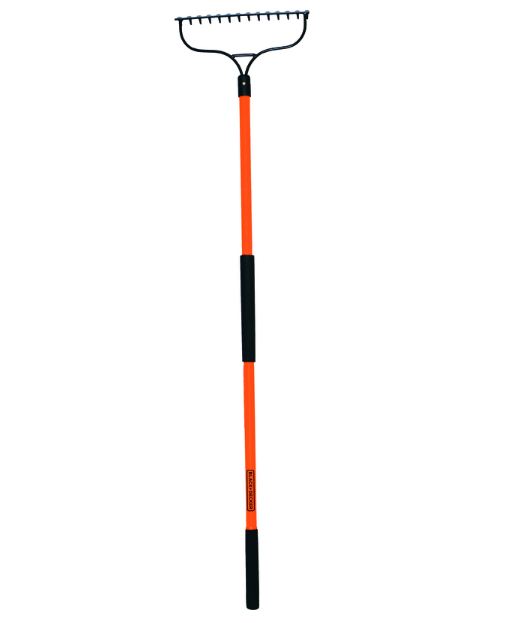 Black and Decker 14 in. W Steel Bow Rake Fiberglass
