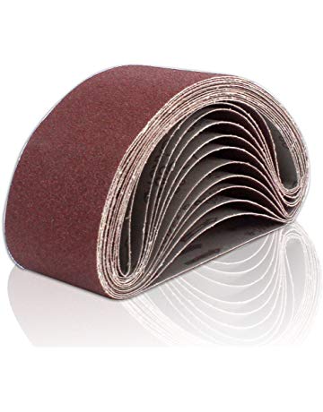 Medium Coarse Sandpaper Belt 80 Grit 5Pcs 3In Cancel.