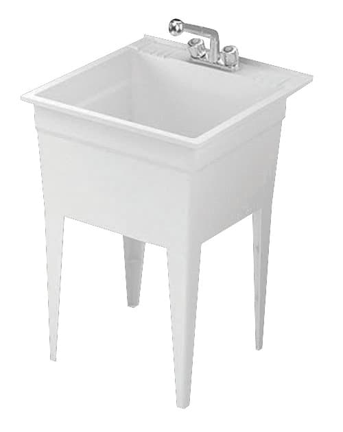 Utilatub 20 in. W x 24 in. D Single Polypropylene Laundry Tub