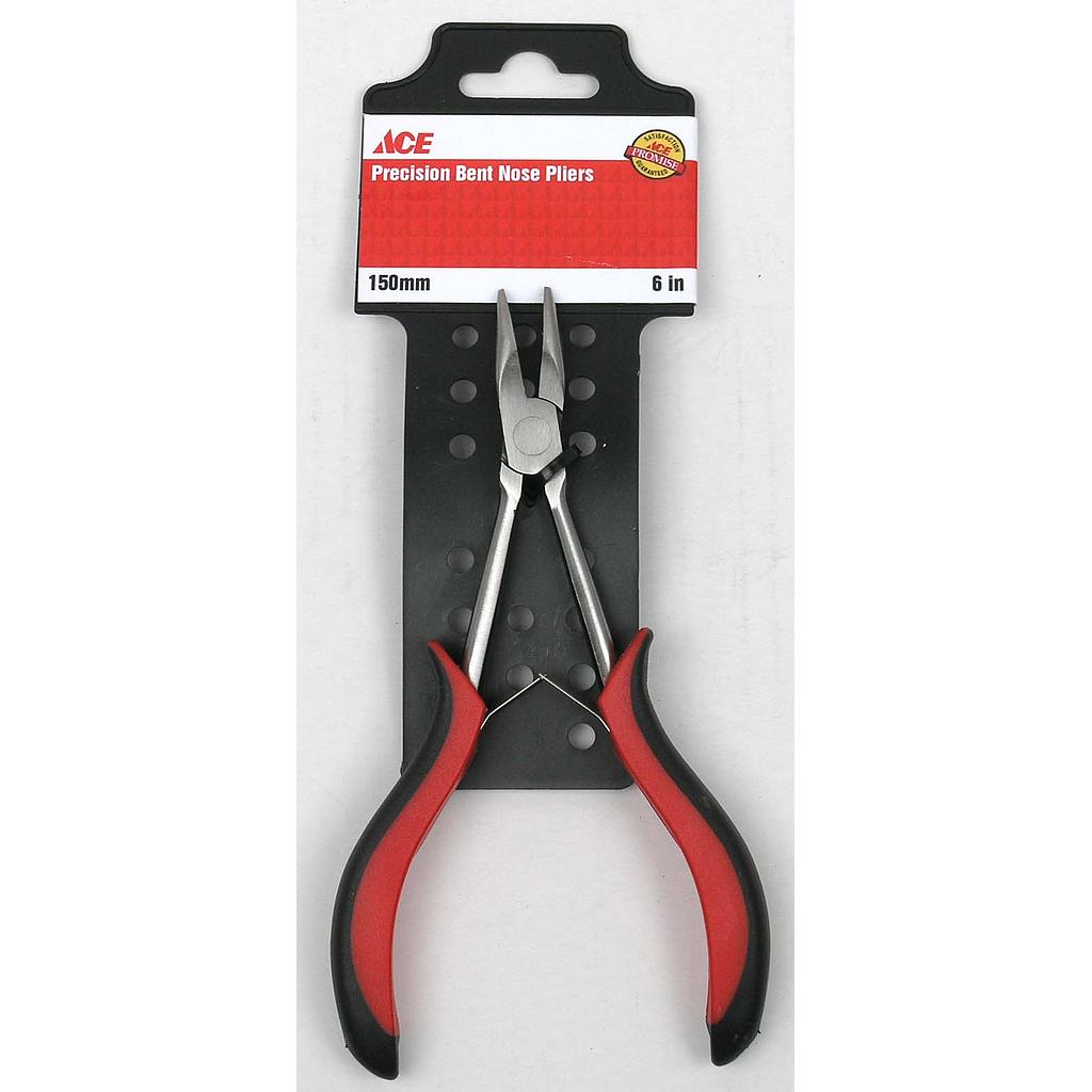 Precision Bent Nose Pliers 6In (15Cm) Tpr Grip Ace.