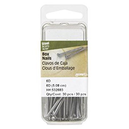 Hillman 6D 2 in. Box Polished Steel Nail Large