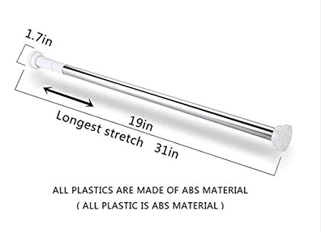 Shower Curtain Rod Curved For Corner Stall 31.5In X 31.5In, (80Cm X 80Cm) Aluminum Smart