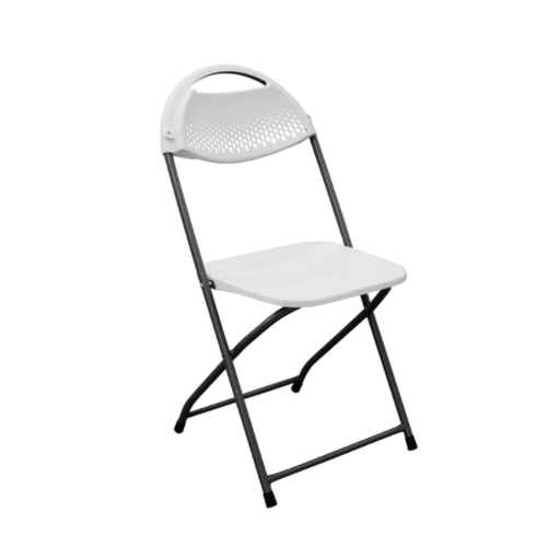 FOLDING CHAIR PLASTIC WH                