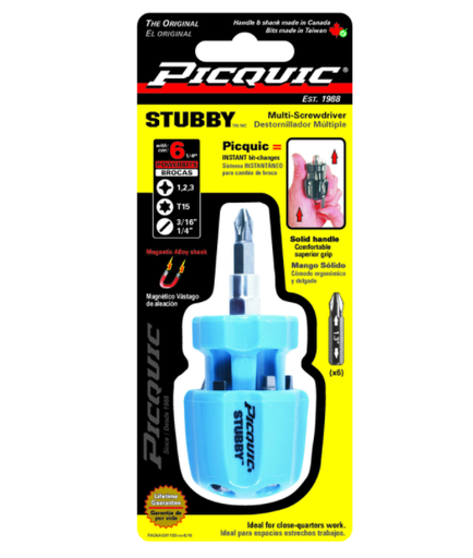 STUBBY MULTIBIT DRVR 6PC                