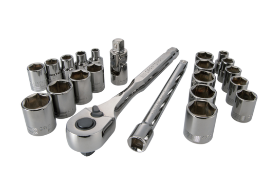 SOCKET/RATCH SET 3/8"22P                