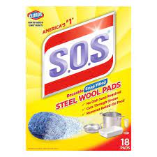 SOS SCRUBBER PADS 18PK