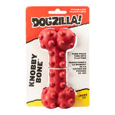 KNOBBY RUBBER DOG BONE