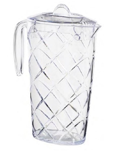 1,9 lt Embossed Jug - PS-Transparent